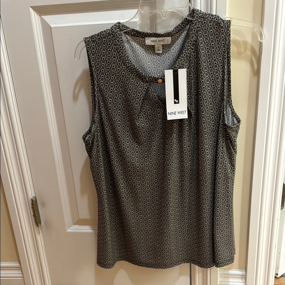 Nine West Black Sleeveless Top